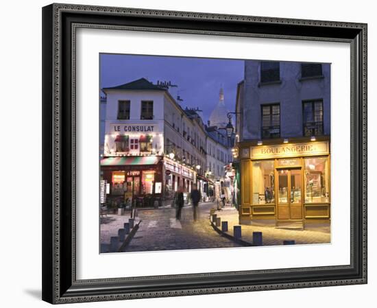 Rue Norvins and Sacre Coeur, Montmartre, Paris, France-Walter Bibikow-Framed Photographic Print