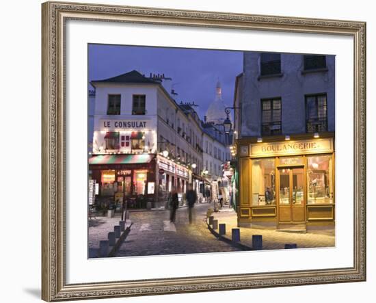 Rue Norvins and Sacre Coeur, Montmartre, Paris, France-Walter Bibikow-Framed Photographic Print