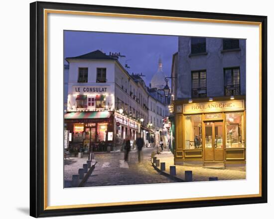 Rue Norvins and Sacre Coeur, Montmartre, Paris, France-Walter Bibikow-Framed Photographic Print