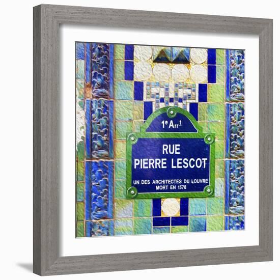 Rue Pierre Lescot Sign-Tosh-Framed Art Print