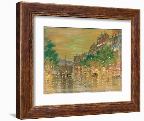 Rue Royale, Paris, (Oil on Board)-Konstantin Alekseevich Korovin-Framed Giclee Print