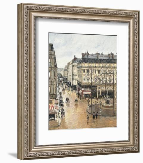 Rue Saint-Honoré in the Afternoon. Effect of Rain, 1897-Camille Pissarro-Framed Art Print