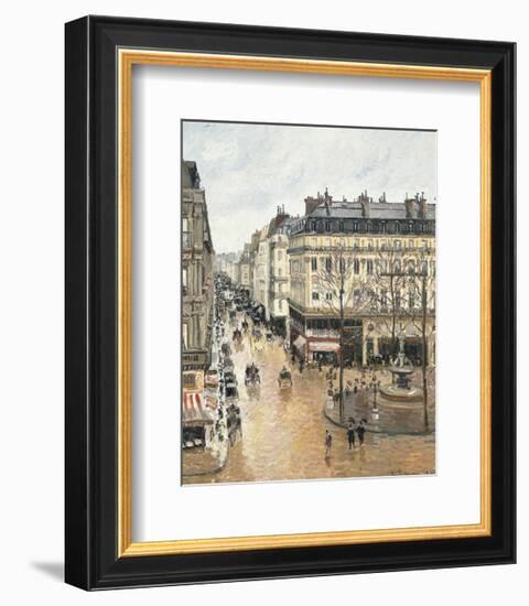 Rue Saint-Honoré in the Afternoon. Effect of Rain, 1897-Camille Pissarro-Framed Art Print