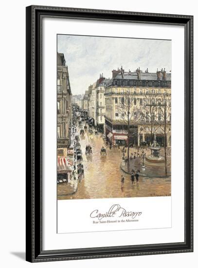 Rue Saint-Honoré in the Afternoon. Effect of Rain, 1897-Camille Pissarro-Framed Art Print