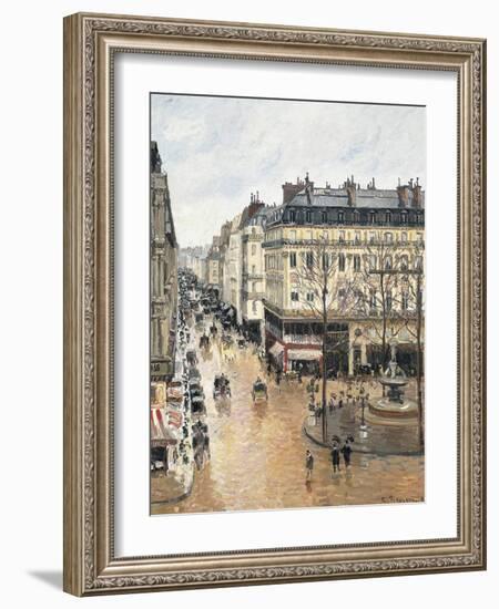 Rue Saint-Honoré in the Afternoon, Effect of Rain, 1897-Camille Pissarro-Framed Premium Giclee Print