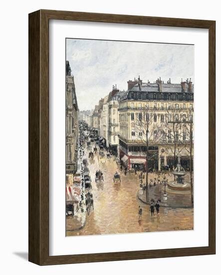 Rue Saint-Honoré in the Afternoon, Effect of Rain, 1897-Camille Pissarro-Framed Premium Giclee Print