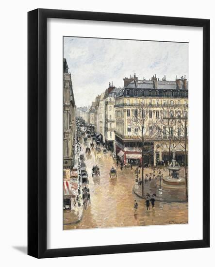 Rue Saint-Honoré in the Afternoon, Effect of Rain, 1897-Camille Pissarro-Framed Premium Giclee Print