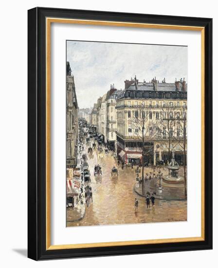 Rue Saint-Honoré in the Afternoon, Effect of Rain, 1897-Camille Pissarro-Framed Premium Giclee Print