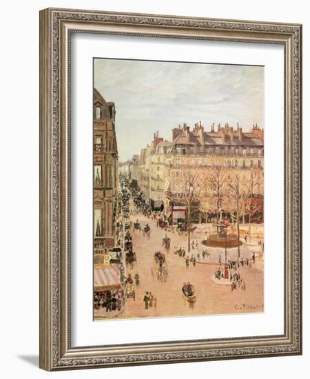 Rue Saint-Honore, Sun Effect, Afternoon, 1898-Camille Pissarro-Framed Giclee Print
