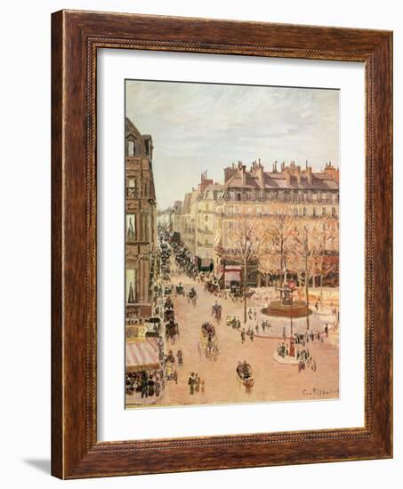 Rue Saint-Honore, Sun Effect, Afternoon, 1898-Camille Pissarro-Framed Giclee Print