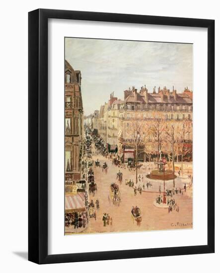 Rue Saint-Honore, Sun Effect, Afternoon, 1898-Camille Pissarro-Framed Giclee Print