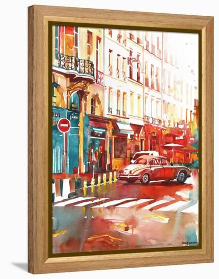 Rue Saint-Jacques near Pantheon, Paris-Maja Wronska-Framed Premier Image Canvas