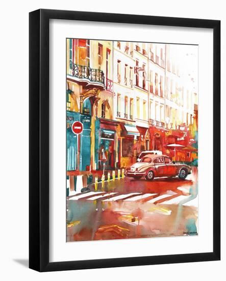 Rue Saint-Jacques near Pantheon, Paris-Maja Wronska-Framed Giclee Print