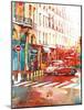 Rue Saint-Jacques near Pantheon, Paris-Maja Wronska-Mounted Giclee Print