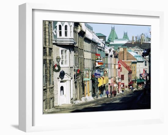 Rue Saint Louis, Quebec City, Quebec, Canada, North America-Bruno Morandi-Framed Photographic Print