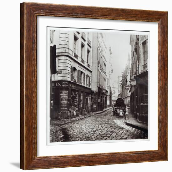 Rue Saint-Severin, from the Rue De La Harpe, Paris, 1858-78-Charles Marville-Framed Giclee Print