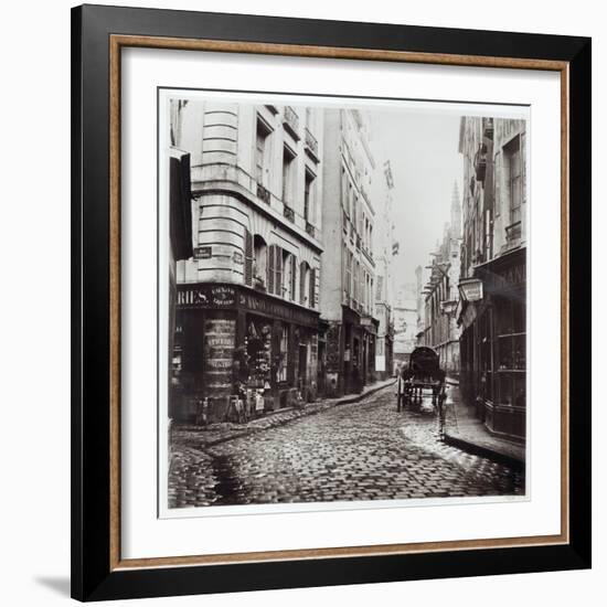 Rue Saint-Severin, from the Rue De La Harpe, Paris, 1858-78-Charles Marville-Framed Giclee Print