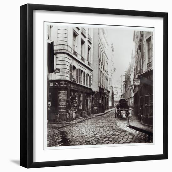 Rue Saint-Severin, from the Rue De La Harpe, Paris, 1858-78-Charles Marville-Framed Giclee Print