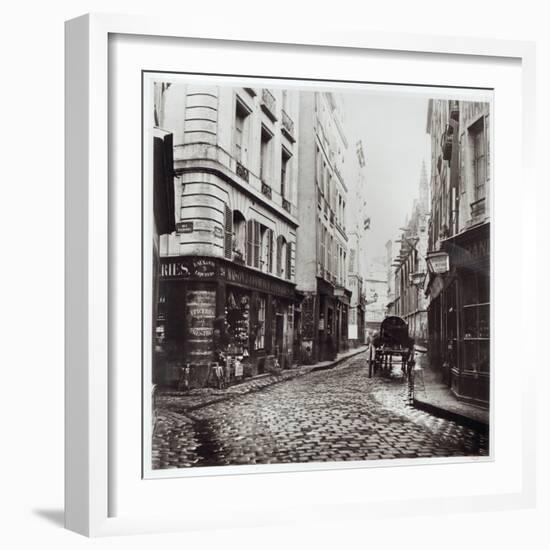 Rue Saint-Severin, from the Rue De La Harpe, Paris, 1858-78-Charles Marville-Framed Giclee Print