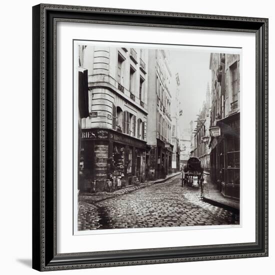 Rue Saint-Severin, from the Rue De La Harpe, Paris, 1858-78-Charles Marville-Framed Giclee Print