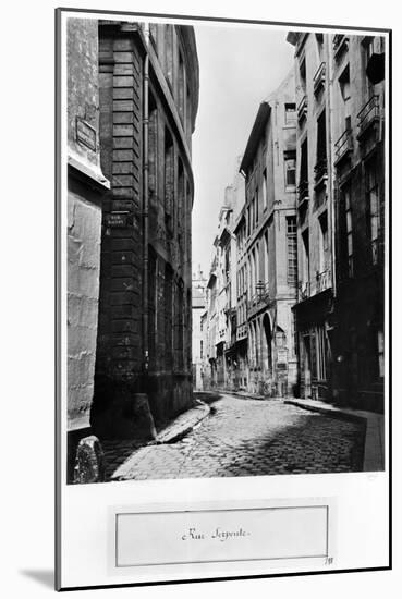 Rue Serpente, Paris, 1858-78-Charles Marville-Mounted Giclee Print