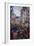 Rue St Denis in Paris During Patriotic Festival of June 30, 1878-Claude Monet-Framed Giclee Print