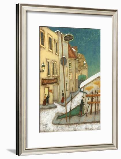 Rue St-Vallier, Québec-Steven Lamb-Framed Art Print