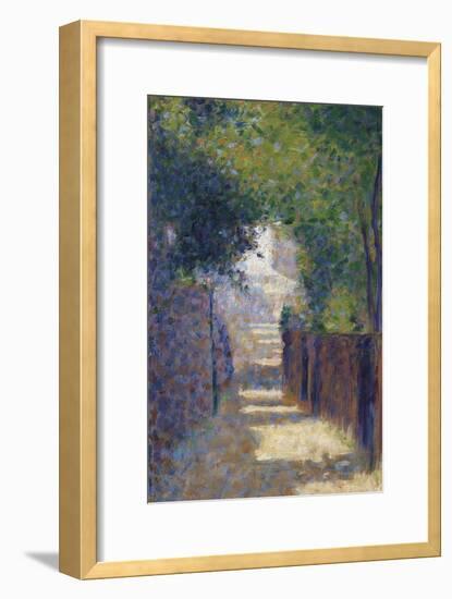 Rue St. Vincent in Spring, C.1884-Georges Seurat-Framed Giclee Print