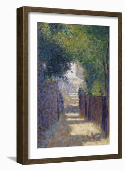 Rue St. Vincent in Spring, C.1884-Georges Seurat-Framed Giclee Print