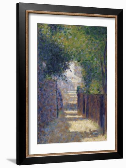 Rue St. Vincent in Spring, C.1884-Georges Seurat-Framed Giclee Print