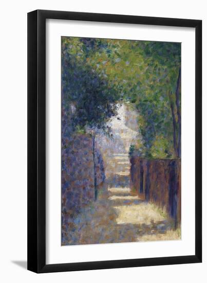 Rue St. Vincent in Spring, C.1884-Georges Seurat-Framed Giclee Print