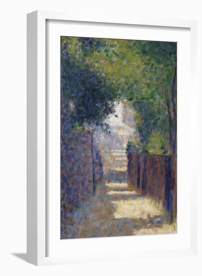 Rue St. Vincent in Spring, C.1884-Georges Seurat-Framed Giclee Print