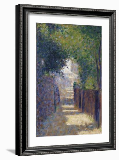 Rue St. Vincent in Spring, C.1884-Georges Seurat-Framed Giclee Print