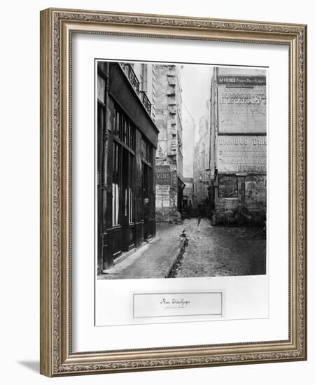 Rue Tirechape, from Rue De Rivoli, Paris, 1858-78-Charles Marville-Framed Giclee Print