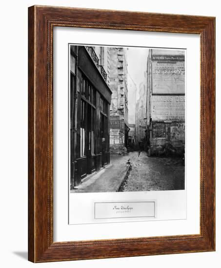 Rue Tirechape, from Rue De Rivoli, Paris, 1858-78-Charles Marville-Framed Giclee Print