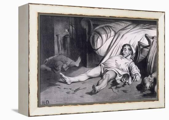 Rue Transnonain April 15, 1834-Honore Daumier-Framed Premier Image Canvas