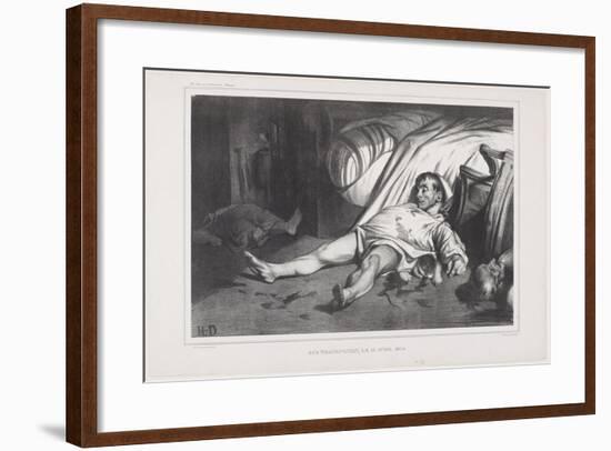 Rue Transnonain, Le 15 Avril, 1834, 1834-Honore Daumier-Framed Giclee Print