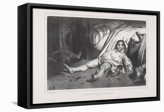 Rue Transnonain, Le 15 Avril, 1834, 1834-Honore Daumier-Framed Premier Image Canvas