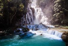 Kuang Si Waterfall, Luang Prabang, Laos-rueangrit-Framed Premier Image Canvas