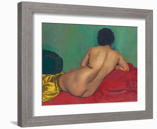 Rückenakt auf einem roten Kanapee. 1925-Felix Vallotton-Framed Giclee Print