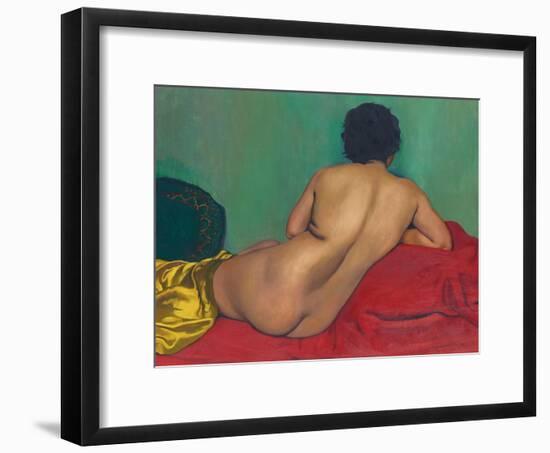 Rückenakt auf einem roten Kanapee. 1925-Felix Vallotton-Framed Giclee Print