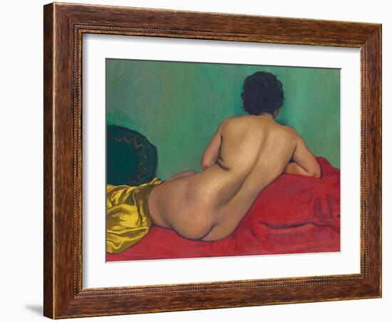 Rückenakt auf einem roten Kanapee. 1925-Felix Vallotton-Framed Giclee Print