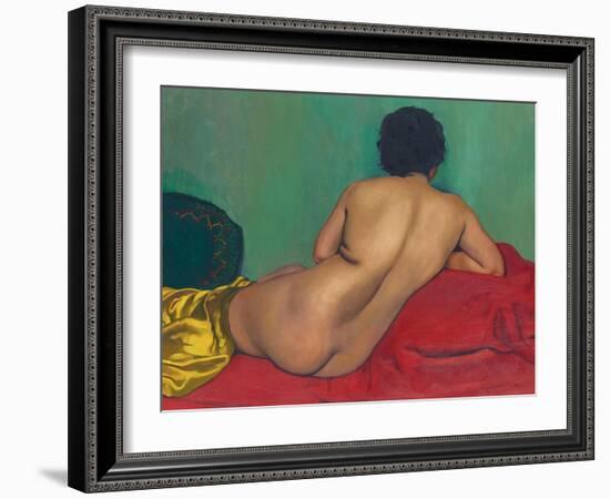 Rückenakt auf einem roten Kanapee. 1925-Felix Vallotton-Framed Giclee Print