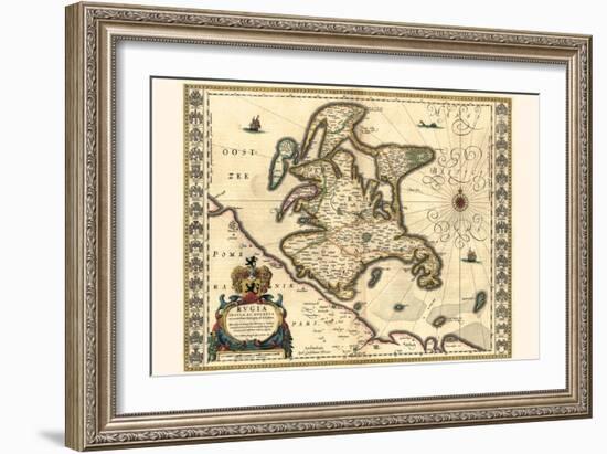 Rügen Island And Duchy-Willem Janszoon Blaeu-Framed Art Print