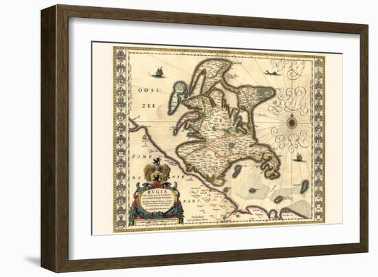 Rügen Island And Duchy-Willem Janszoon Blaeu-Framed Art Print