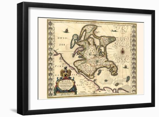 Rügen Island And Duchy-Willem Janszoon Blaeu-Framed Art Print