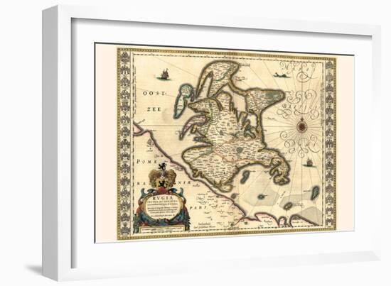 Rügen Island And Duchy-Willem Janszoon Blaeu-Framed Art Print