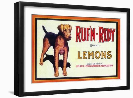 Ruf n' Redy Lemon Label - Upland, CA-Lantern Press-Framed Art Print