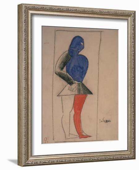 Ruffian, Costume Design for the Opera Victory over the Sun-Kasimir Severinovich Malevich-Framed Giclee Print