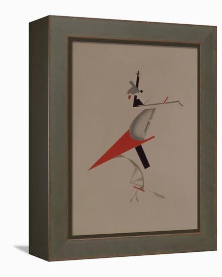 Ruffian, Figurine for the Opera Victory over the Sun by A. Kruchenykh, 1920-1921-El Lissitzky-Framed Premier Image Canvas